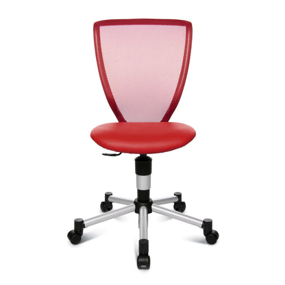 TOPSTAR Kinderdrehstuhl Titan® Junior Rolle hart gebremst (für Teppichboden) Stahl, lackiert rot