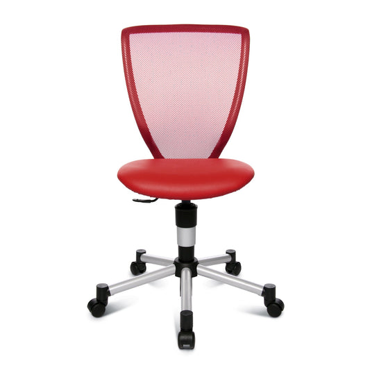 TOPSTAR Kinderdrehstuhl Titan® Junior Rolle hart gebremst (für Teppichboden) Stahl, lackiert rot