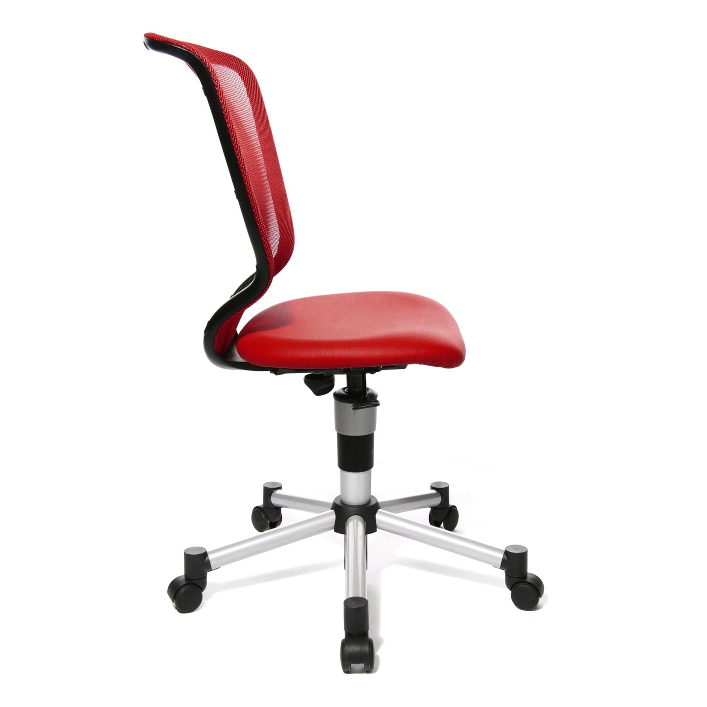 TOPSTAR Kinderdrehstuhl Titan® Junior Rolle hart gebremst (für Teppichboden) Stahl, lackiert rot