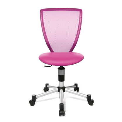 TOPSTAR Kinderdrehstuhl Titan® Junior Rolle hart gebremst (für Teppichboden) Stahl, lackiert pink