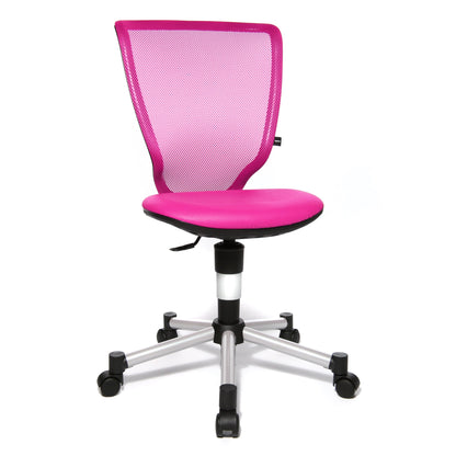 TOPSTAR Kinderdrehstuhl Titan® Junior Rolle hart gebremst (für Teppichboden) Stahl, lackiert pink