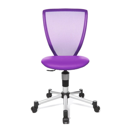 TOPSTAR Kinderdrehstuhl Titan® Junior Rolle hart gebremst (für Teppichboden) Stahl, lackiert lila
