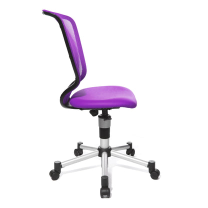 TOPSTAR Kinderdrehstuhl Titan® Junior Rolle hart gebremst (für Teppichboden) Stahl, lackiert lila