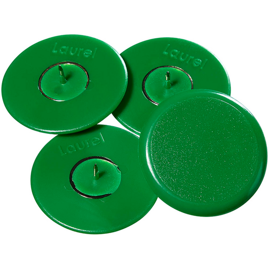 Laurel Reißnägel, 4 St. Farbe grün 30 mm Durchmesser