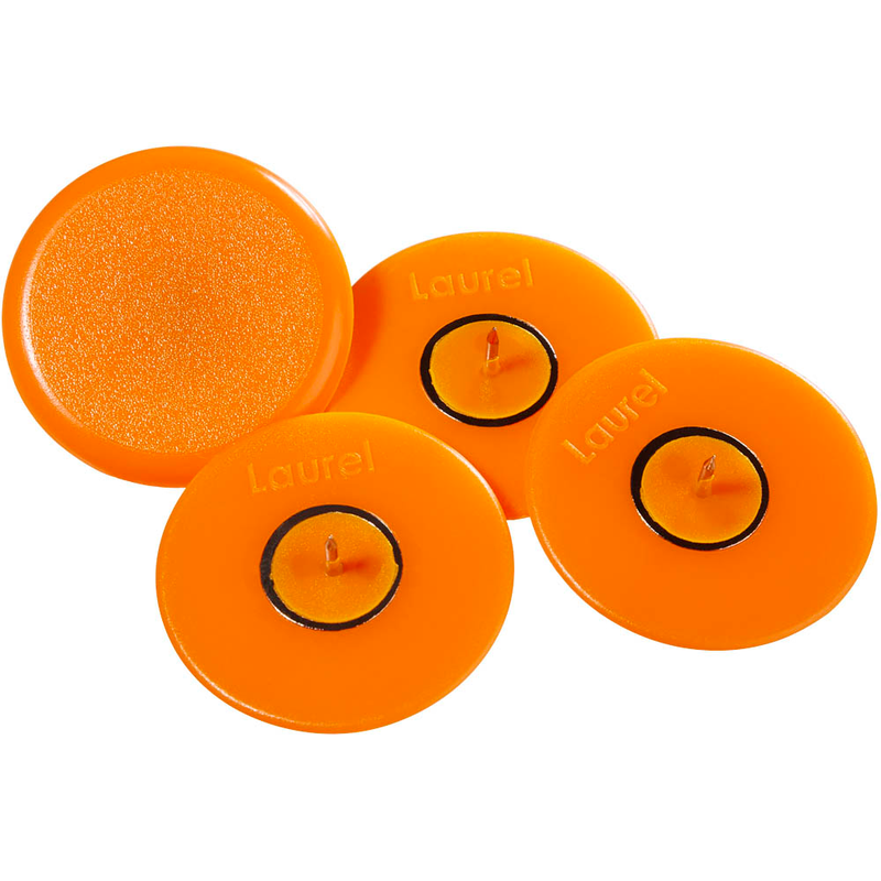 Laurel Reißnägel, 4 St. Farbe orange 30 mm Durchmesser
