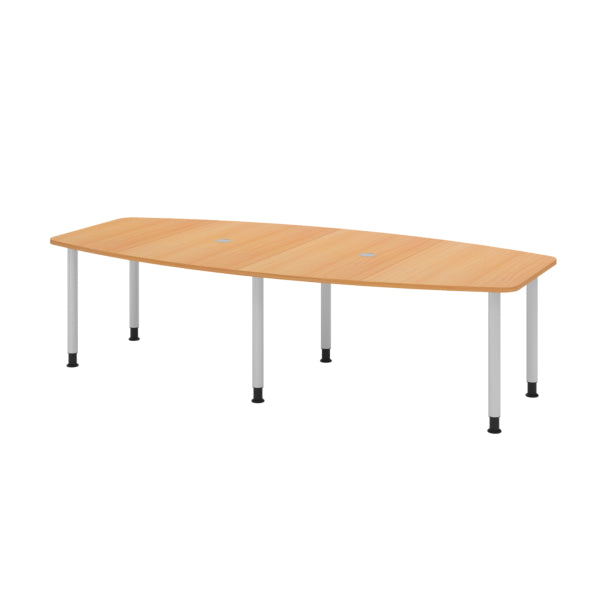 Hammerbacher Konferenztisch KT28C 2.800 x 720-740 x 1.300 mm (B x H x T) Spanplatte Farbe der Tischplatte: buche